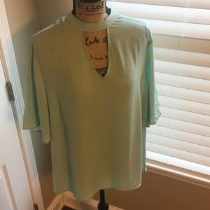 Mint Green Cut Out Spring Top